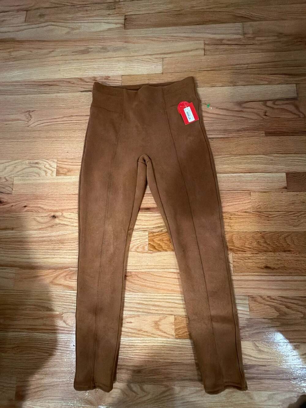 Spanx Faux Suede Leggings Size S/P Rich Carmel